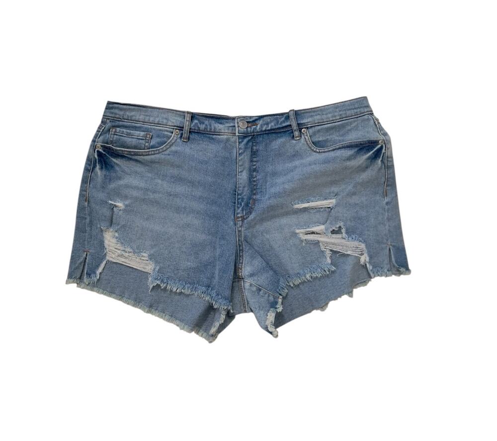 SOPHIA Chi Jean Shorts Plus Size 18 Distressed Cut Off Stretch Summer Shorts